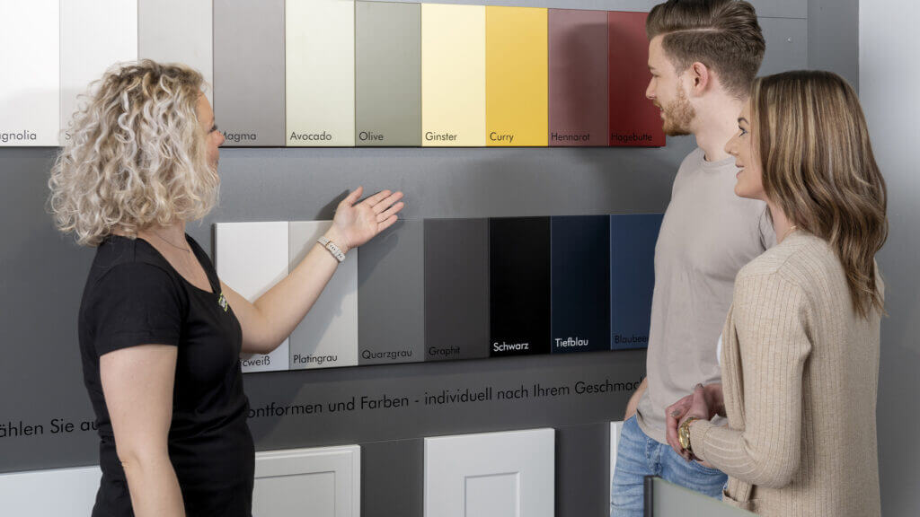 KüchenWerk Ziegler Haus Beratung Farbmuster Farbvielfalt Muster